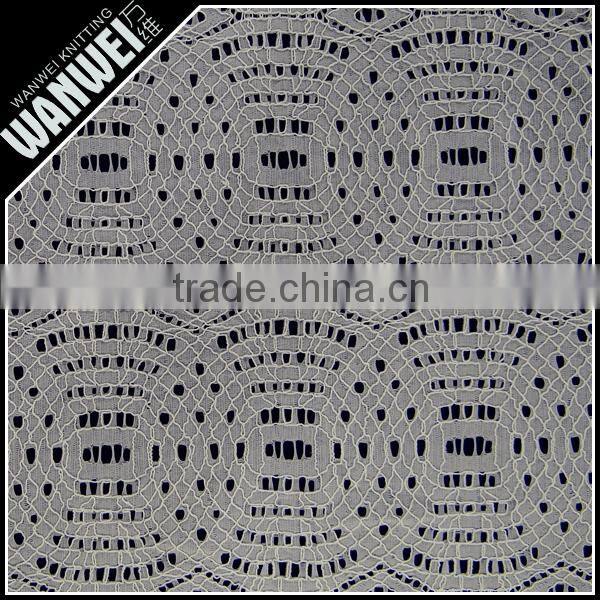 circle style nylon viscose rayarn lace cotton fabric wholsale for dress skirts