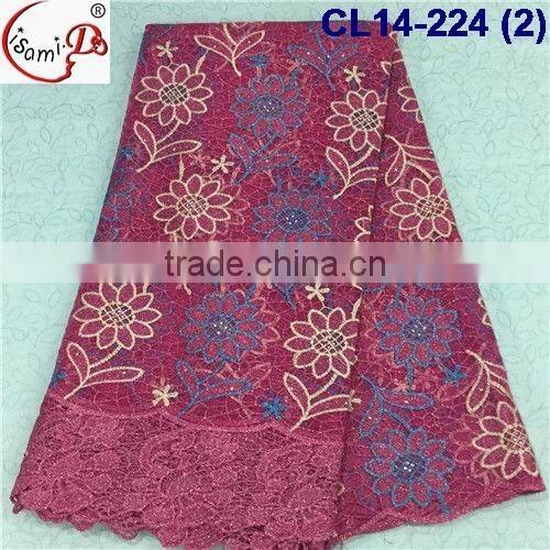 CL14-224 High quality beautiful lace fabric, tulle lace fabric for ladies,french lace fabric with flowers