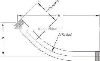 45 degree elbow aluminum profile