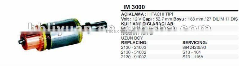 IM3000 12V Hitachi Auto Starter Armature