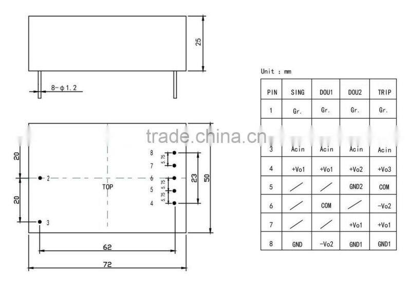 PA-F Series ac dc voltage converter 220v 100v from China manufacture