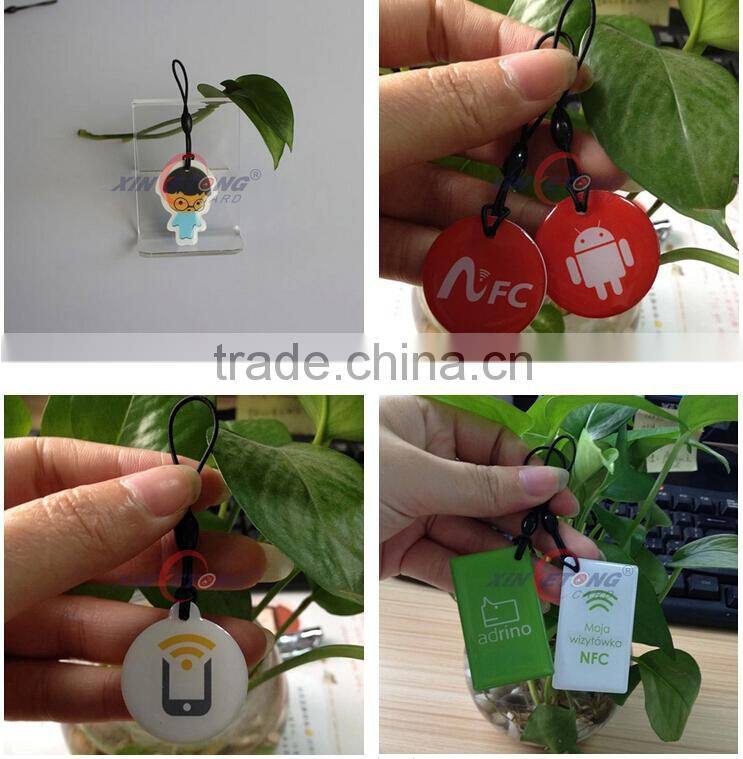 ISO14443A RFID NFC PET Epoxy Tag with Metal Ring