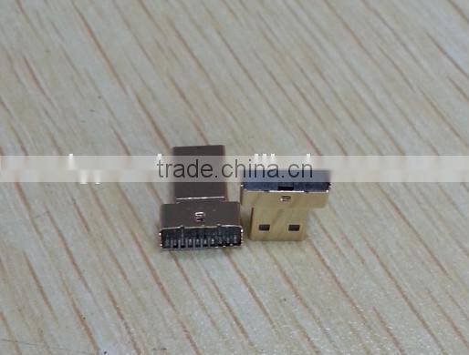 2015 High quality Micro hdmi D type Male Plug Dip Gold Plating Connector