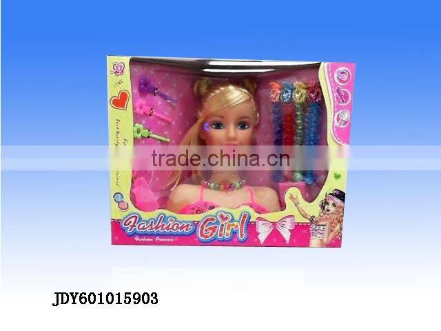 plastic cheap beautiful Bust Model girl baby doll for kids play