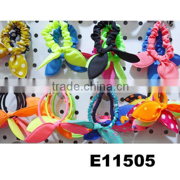 girls colorful cloth rabbit ear hair band wholesale
