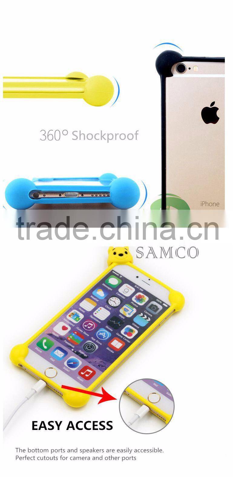 Samco Cute Doraemon Universal Silicone Frame Bumper Cover Case for Vivo Y51