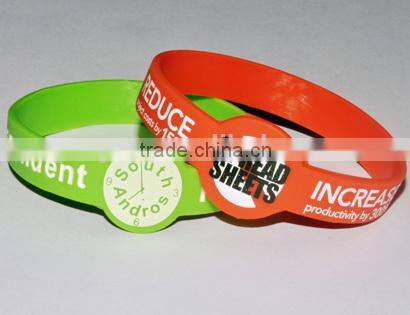 Custom shape silicone bracelets