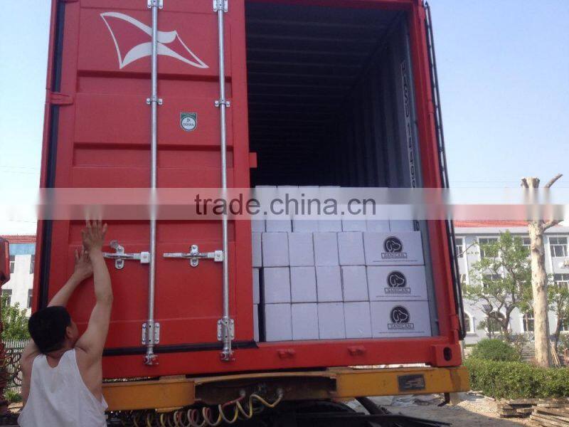 HDPE plastic blue drawstring trash bag on roll