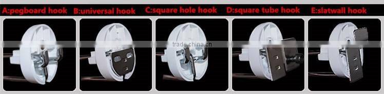 Huohua high quality slatwall security anti-theft lockig hooks