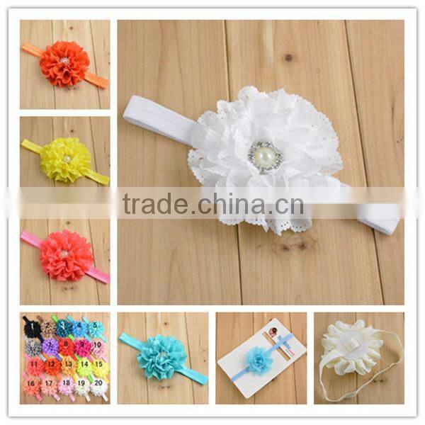 stretch korean wavy shape chiffon making baby headbands