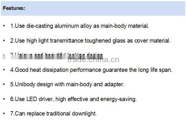 CE RoHS15w 20w 25w 30w Adjustable COB LED Trunk Light indoor
