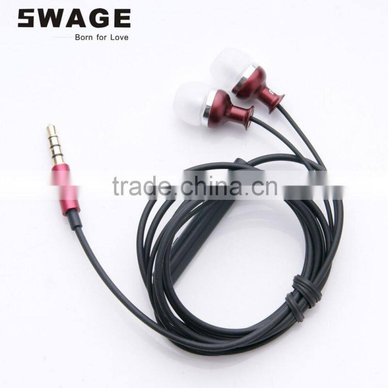 PH-E02A high quality comfortable metal earphones with micphone good quality earphones