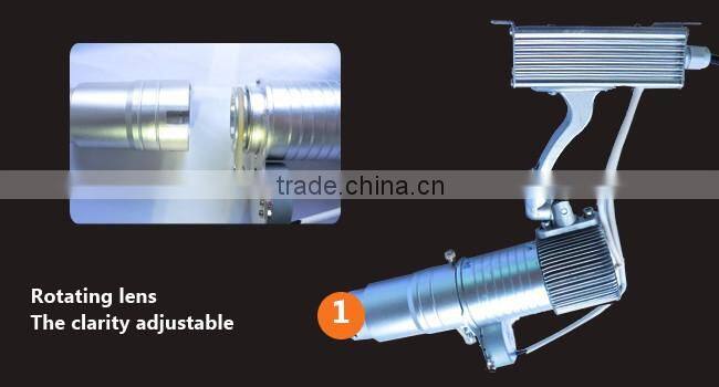 20W Desktop or Mountable LED Gobo Projector Advertising Logo Light (with Custom 1 Color Rotating Glass Gobos)