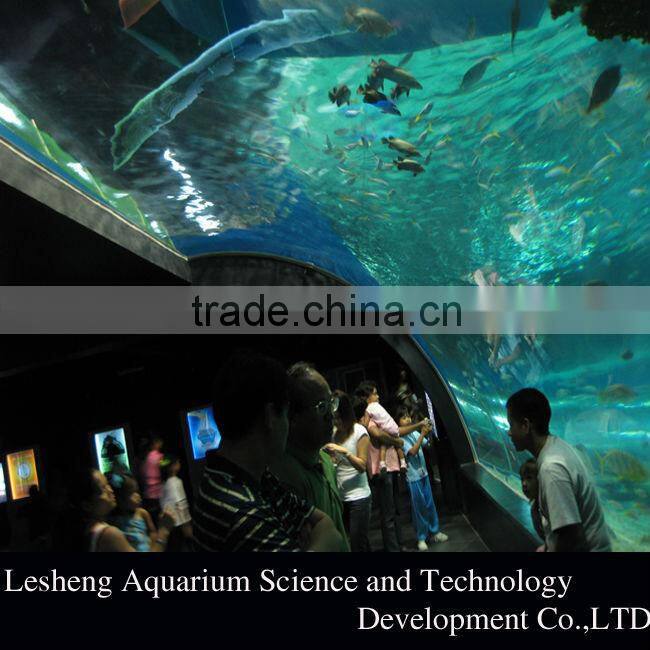Acrylic Tunnel Piece in Public Aquarium with CE
