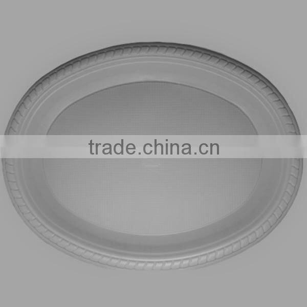 9x11 inch Disposable Oval Plastic Plates Cake Dishes