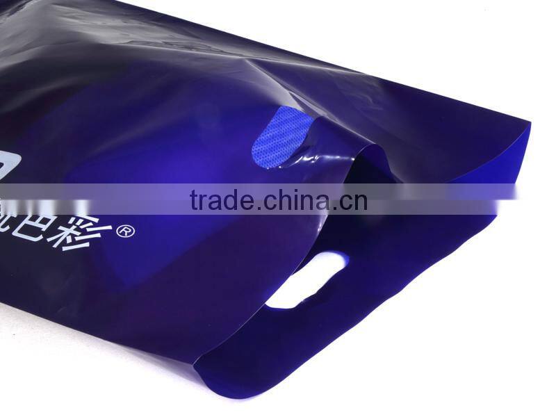 retail pe ,po plastic die cut bag manufacturers in China/pe plastic shopping bag