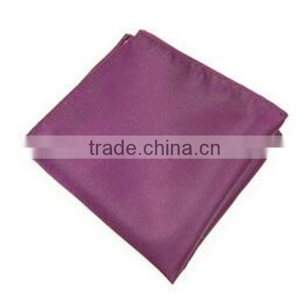 Factory Price Wedding Silk Solid Color Soft Pocket Square For Bridegroom