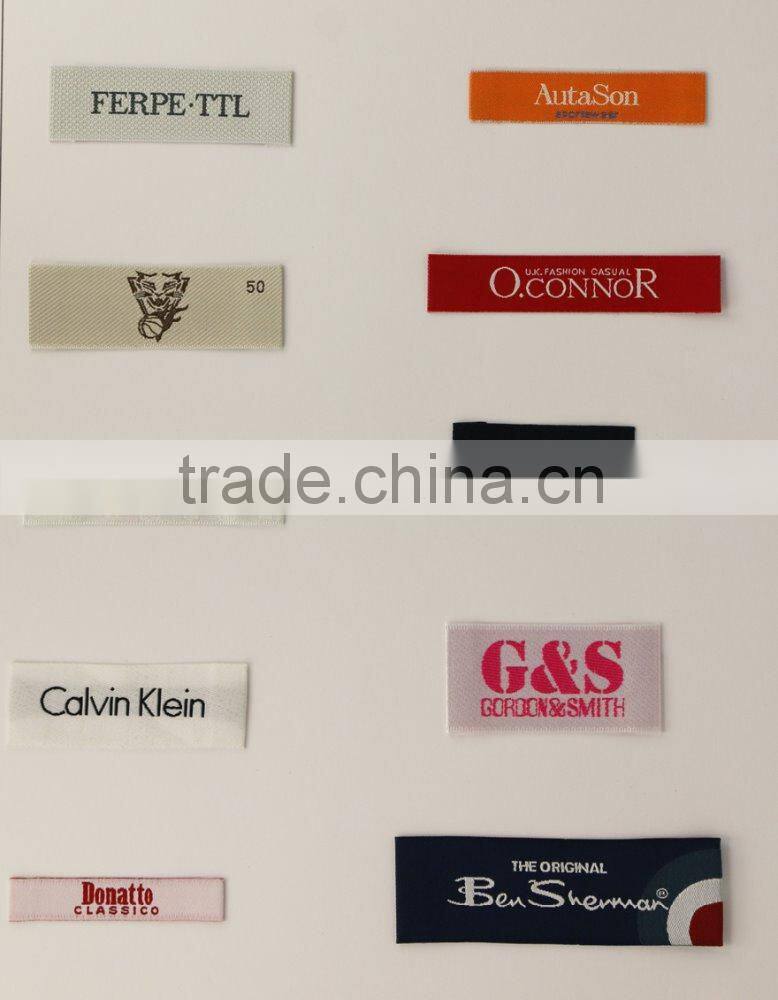 2016 Custom Various Garments Satin Labels Woven Clothing Label