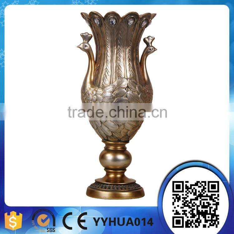 Hot sale hotel home floor decoration crafts resin single flower vase