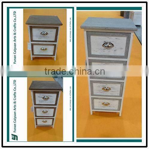 Antique Chinese design black wooden tall drawer cabinet with 2-4 basket drawers