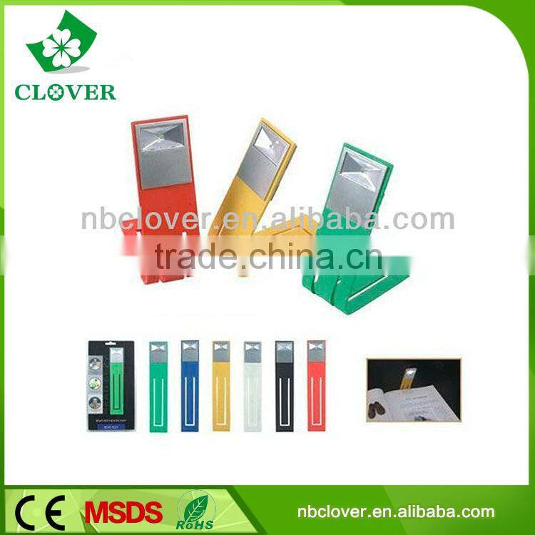 Various Colors 1 LED Flexible Plastic Book Reading Light with Clip