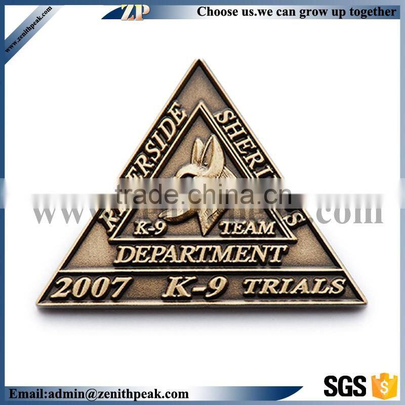 shield shape metal coin navy coins brass coins