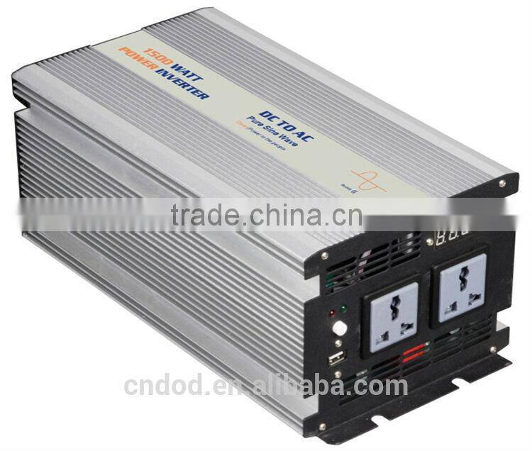 Hot selling pure sine wave dc 12v to ac 220v inverter inverter with battery charger 1500va