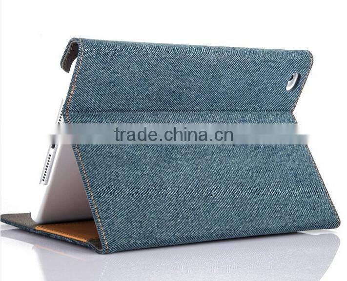Fashion Jeans Cloth Leather Tablet Case Mobile Phone Case for Apple iPhone/ iPad Air/iPad 5