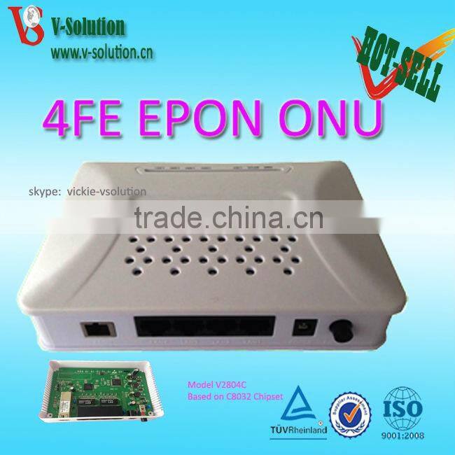 Fully Compatible with ZTE, Huawei, Fiberhome,ZyXEL OLT, 4FE EPON ONU