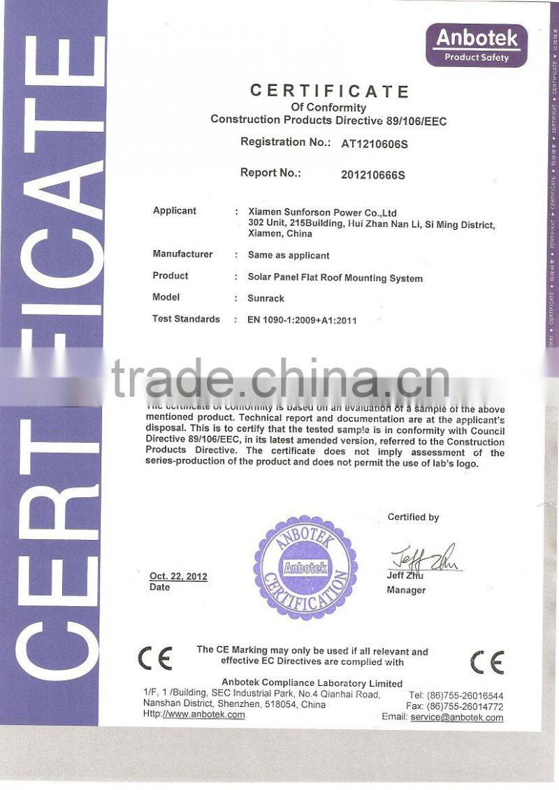 solar railing system stainless steel hook pv mounting rails