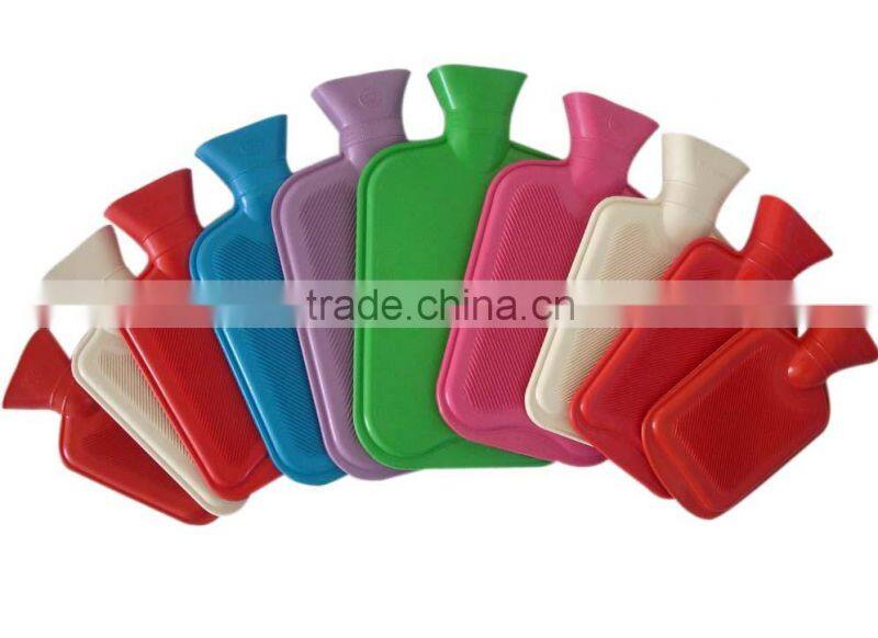 500-2000ml naturally rubber hot water bottle with cover
