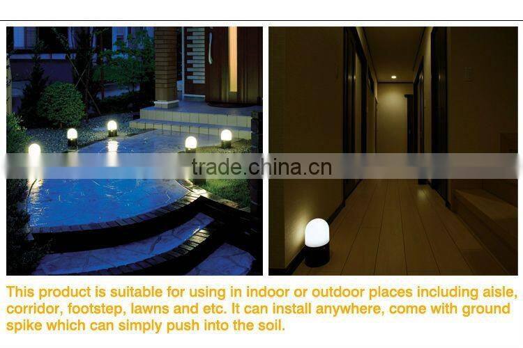 IP44 CE/RoHS 4 battery Motion Sense LED Sensor Lawn Lamp, Garden LED Motion Sense Light