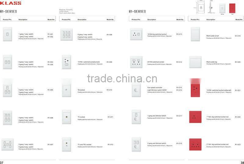 new design south africa style 2 gang switch IEC SABS