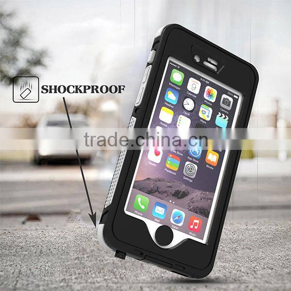 Shockproof Waterproof Case Cover for iPhone 6 6S Diving With Button And Holder Stand