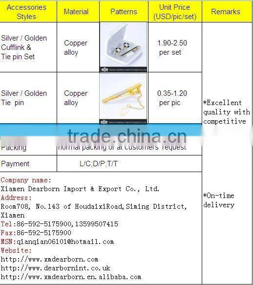 man fashional metal tie pins