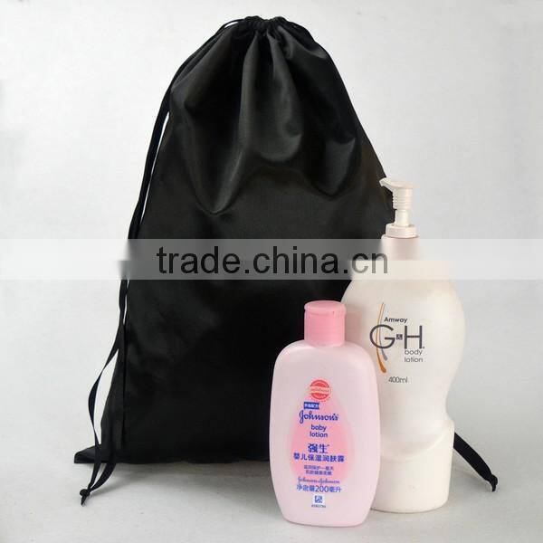 2015 New Products New Design Black Drawstring satin Dust Bag For Shoes