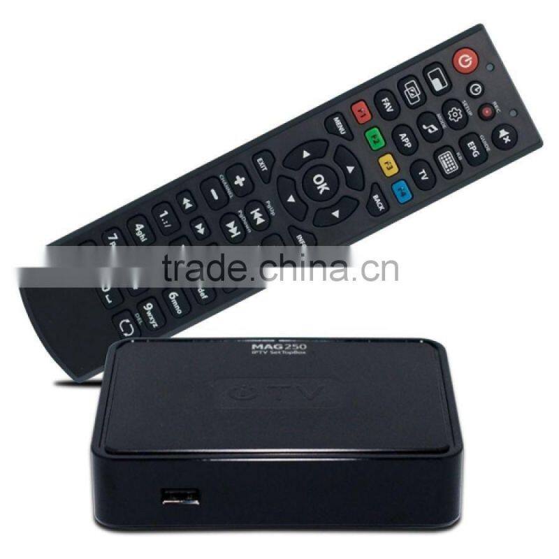 iptv mag250 with hd cable wifi adapter CAt5 optional IN STOCK mag250 iptv UK EU US PLUG mag 250 iptv box