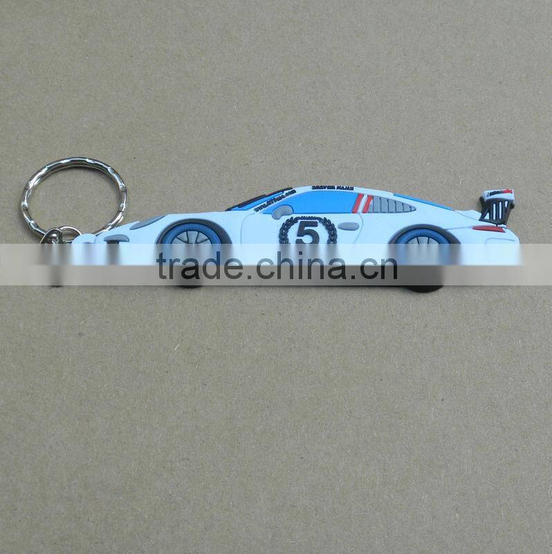 Guangzhou factory promotional soft pvc 3d key chain / pvc plastic key ring