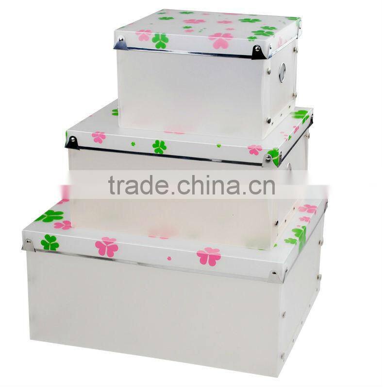 Foldable steel storage box