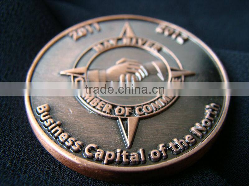 Hot selling 3D metal bronze coin