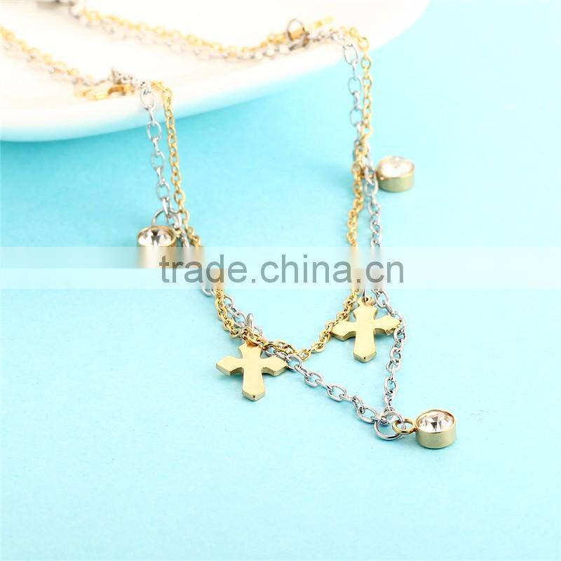 Simple Design Stainless Steel European Style Girls Hand Bracelet