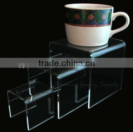 high transparency acrylic risers & display cubes