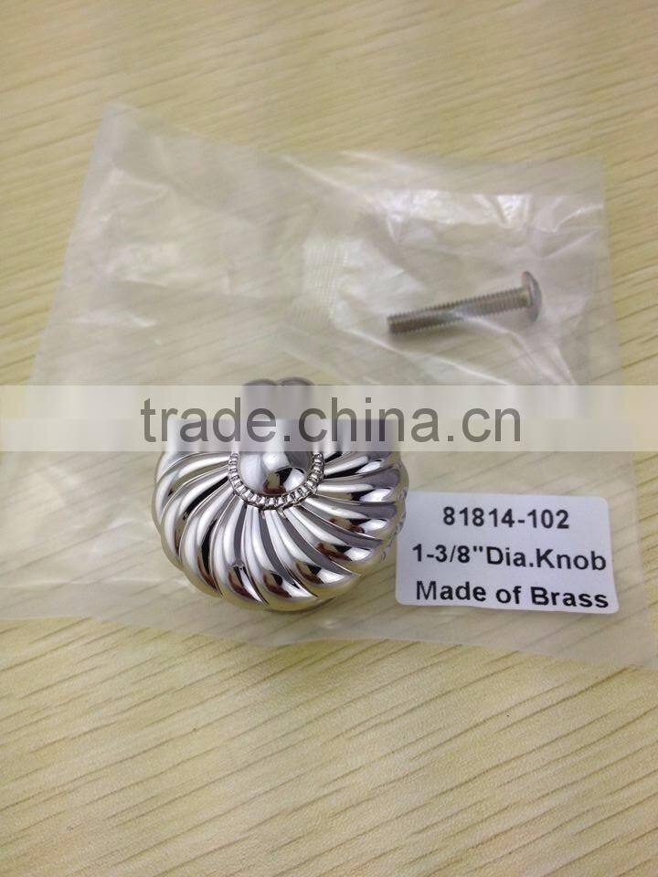 Popular design dia 35mm brass knobs , antique brass dresser drawer knobs