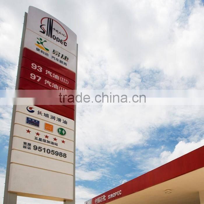 Led Advertising Pylon Sign For Gas Station