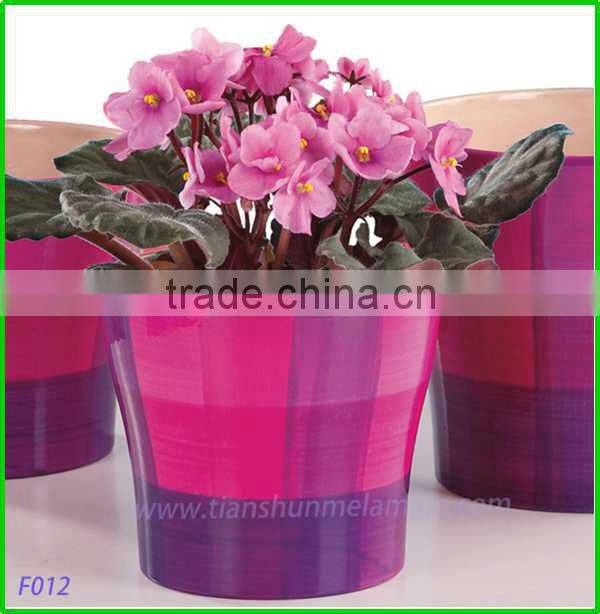 7.5 inch colorful plastic flower pots , home gardern decorative flower pots