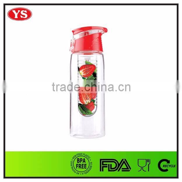 2016 new design 700ml bpa free tritan fruit infuser water bottle