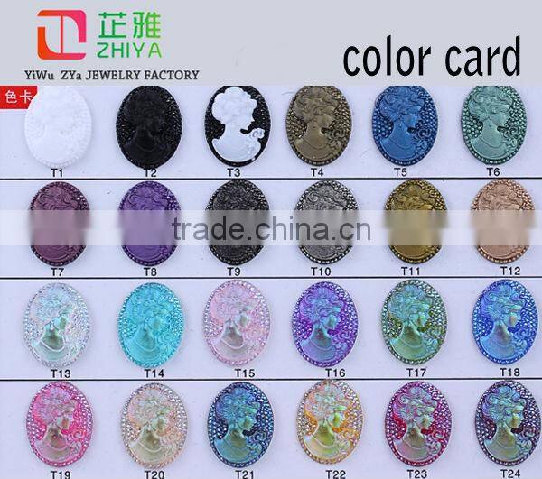 wholesale new design good quality loose resin cameo