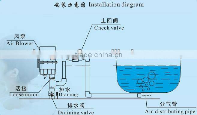 F-01L Bathtub whirlpool stainless steel Suction backwater water return