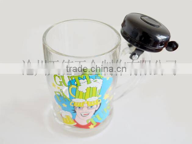 Stamping beauty glass beer mug bell for party