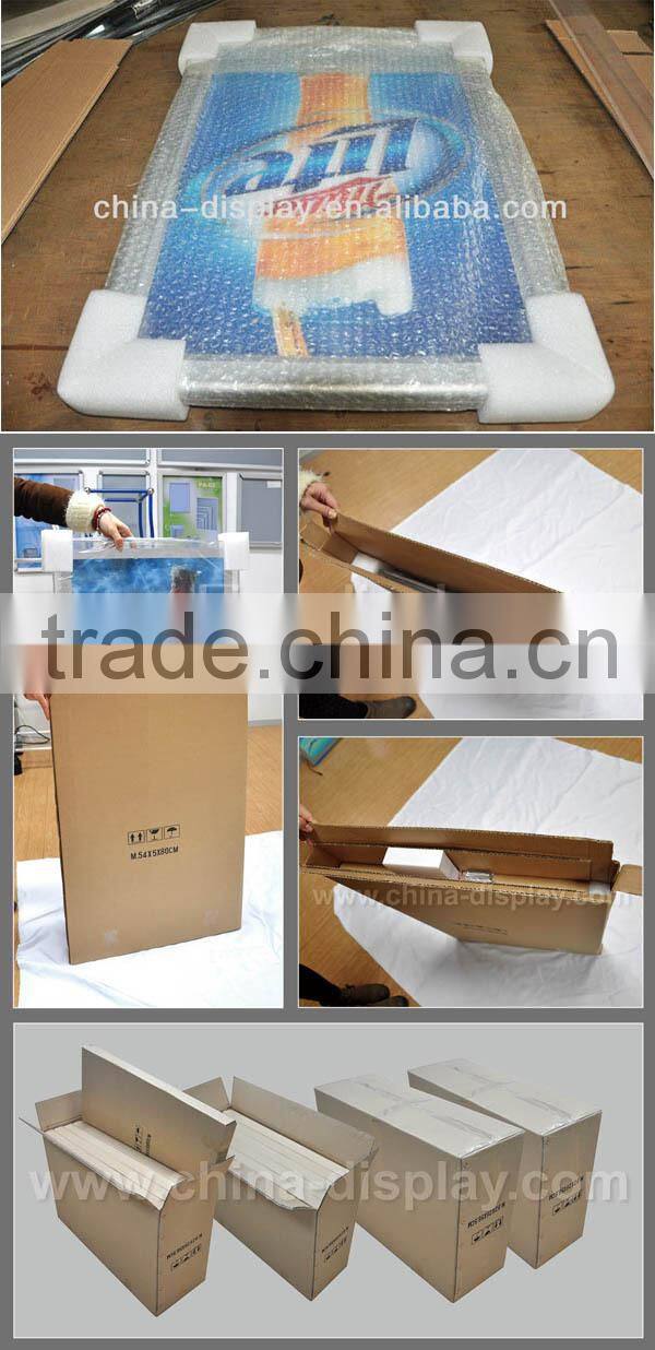 Advertising light up sign board super slim light box led backlit illuminated picture frame